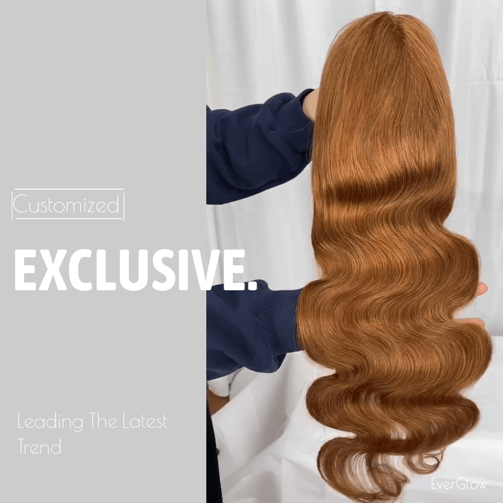 Chestnut Color 13X4/4X4/T-part Lace Front Body Wave Wig EverGlow Human Hair - EVERGLOW HAIR