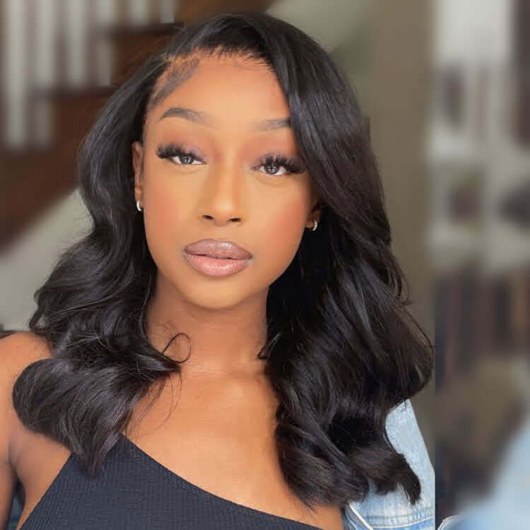 HD Undetectable 5x5 Lace Clousure Body Wave Wig Natural Black - EVERGLOW HAIR