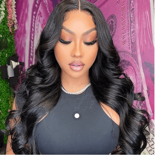 HD Undetectable 5x5 Lace Clousure Body Wave Wig Natural Black - EVERGLOW HAIR