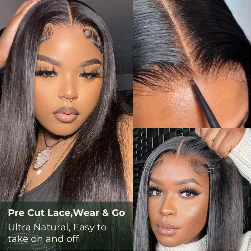 Lace Expert | MaxPre Double Drawn Swiss HD Glueless 13x4 Lace Frontal Straight Wig