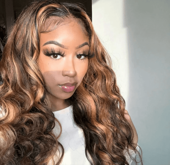Charming Highlight Piano P2/30 Color Body Wave Lace Frontal Wig - EVERGLOW HAIR