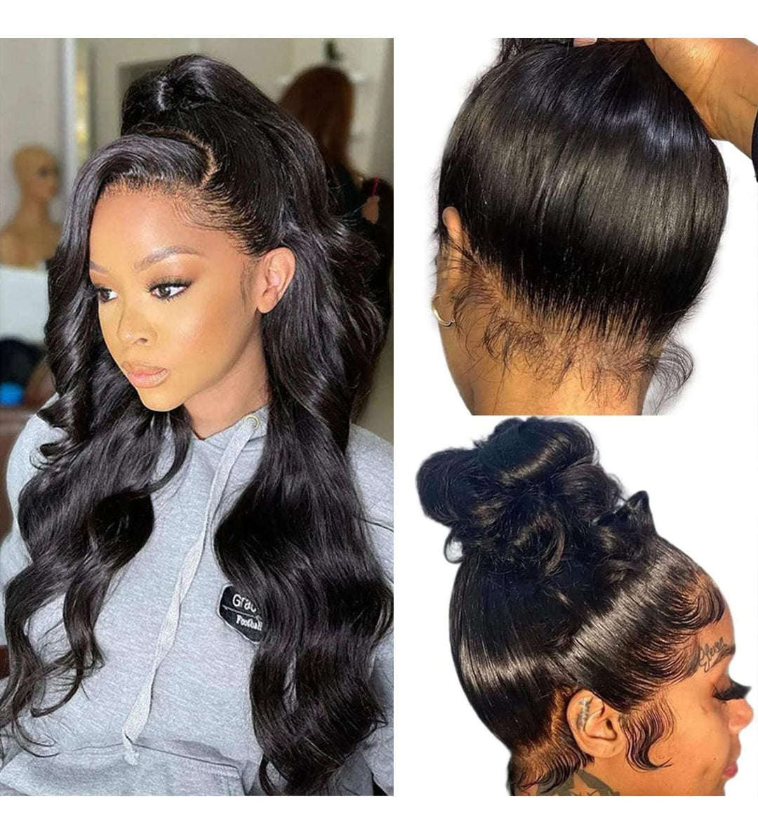 Invisi Drawstring 360 | Wear&Go 360 Lace Body Wave Wig Natural Black Pre-Everything