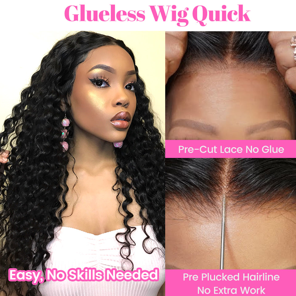 ¡¾Wear Go Wig¡¿EverGlow Glueless HD Undetectable 4x4/5x5 Lace Closure Loose Deep Wave Wig - EVERGLOW HAIR