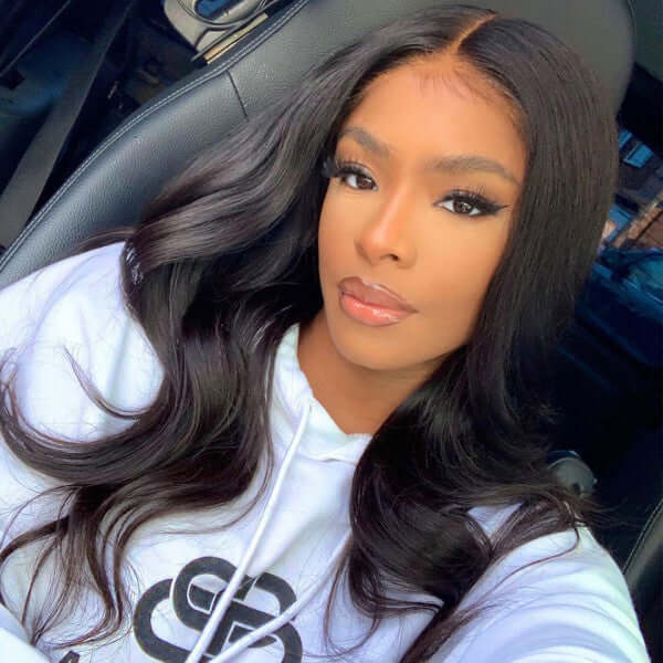HD Undetectable 5x5 Lace Clousure Body Wave Wig Natural Black - EVERGLOW HAIR