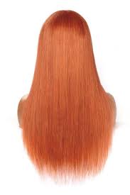 [Wear Go Wig] $99 Orange Glueless HD Undetectable 4x4 Lace Closure Straight Wig 16 Inches
