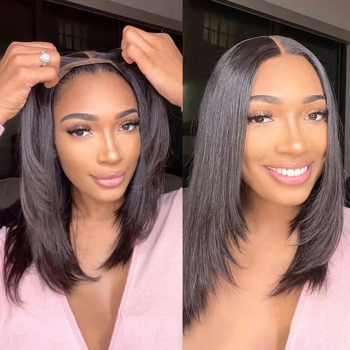 [Wear Go Wig] HD Short Bob Wigs Undetectable Glueless Lace Straight Lace Wig
