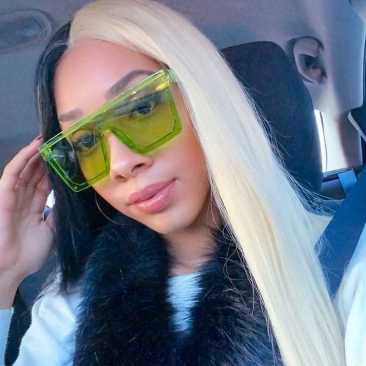 Half 613 Half Black Color Straight Lace Frontal Wig - EVERGLOW HAIR