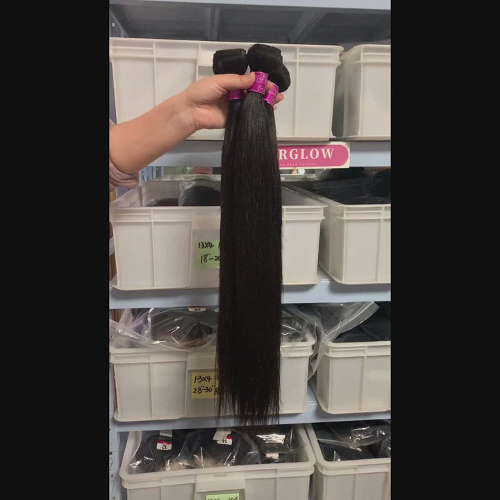 Straight 3 Bundles Brazilian Unprocessed Virgin Human Hair 10A Grade