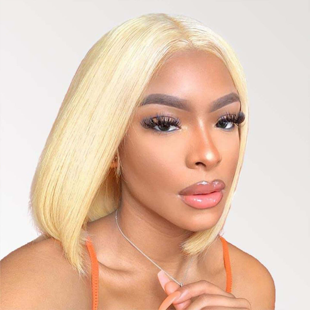 Princess Blonde 613 Colored 13x5 T-part Lace Frontal Bob Wig - EVERGLOW HAIR