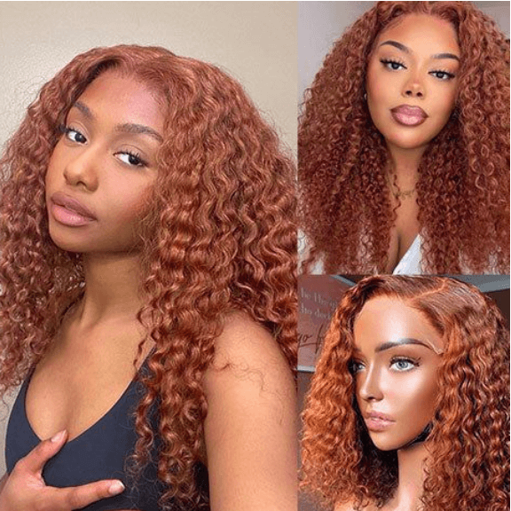 Reddish Brown Water Wave Lace Wig