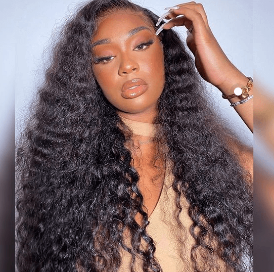 HD Undetectable 5x5 Lace Closure Loose Deep Wave Wig Natural Black - EVERGLOW HAIR
