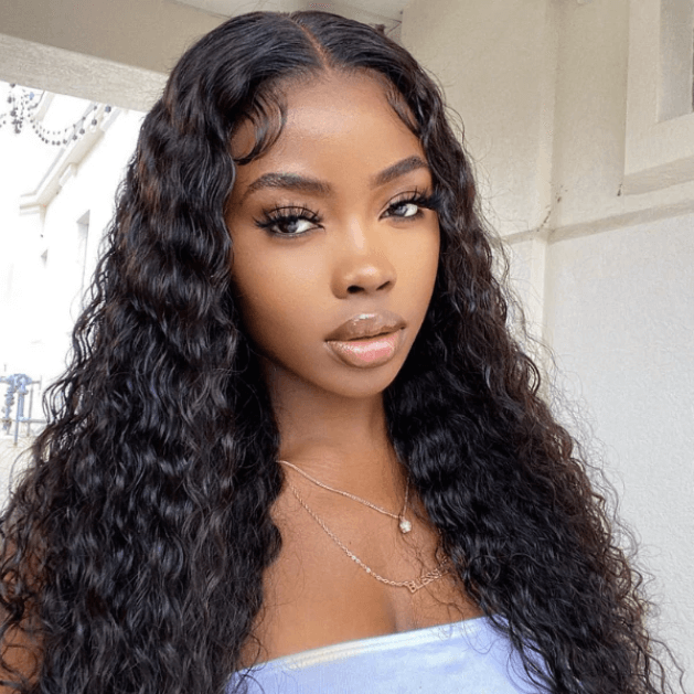 EverGlow Glueless Swiss HD Undetectable 13x4 Lace Frontal Water Wave Wig