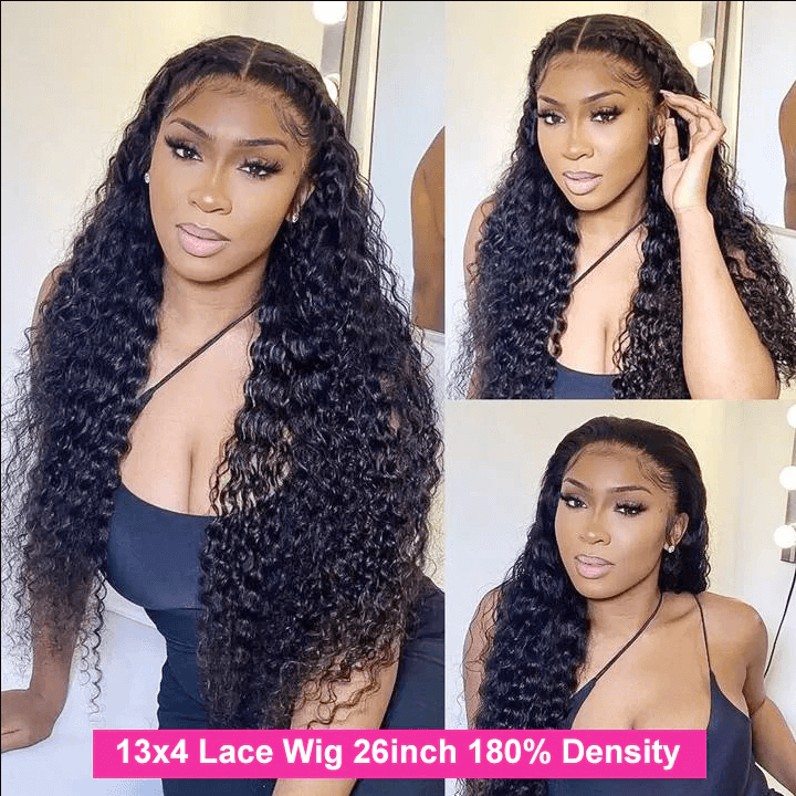 EverGlow Glueless Swiss HD Undetectable 13x4 Lace Frontal Deep Wave Wig