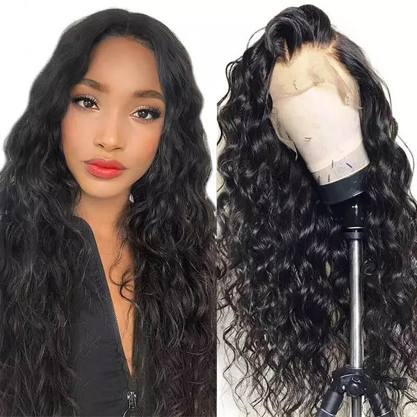 Brazilian Loose Wave High Density 13x4 Lace Front Wig Natural Black EverGlow Human Hair - EVERGLOW HAIR