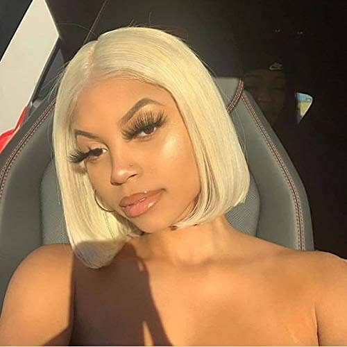 Princess Blonde 613 Colored 13x5 T-part Lace Frontal Bob Wig - EVERGLOW HAIR