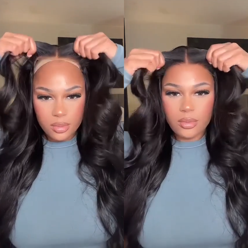 EverGlow Glueless Swiss HD Undetectable 13x4 Lace Frontal Super Double Drawn Straight Wig