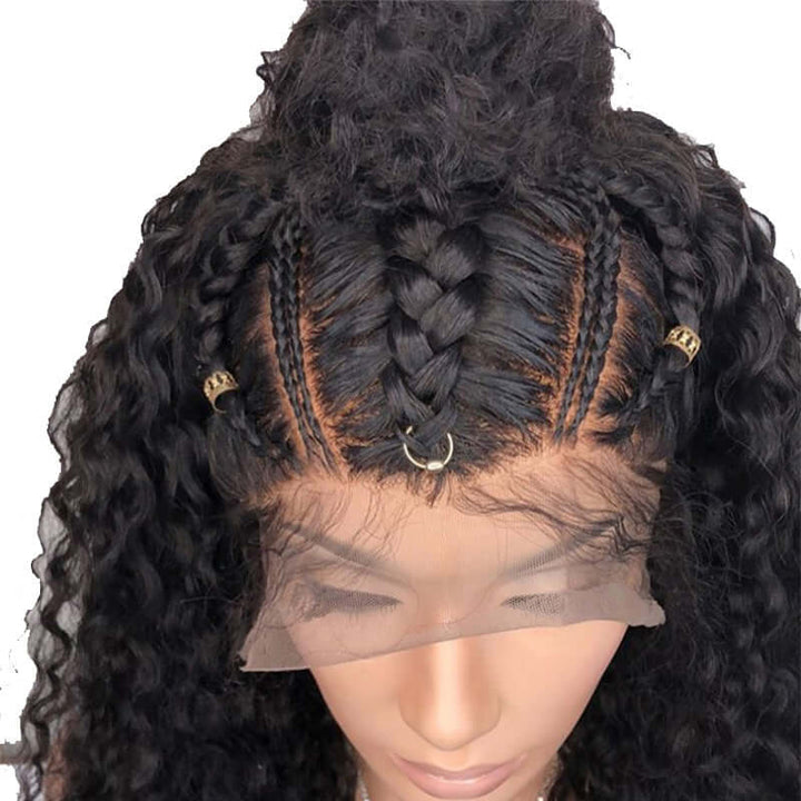 360 Lace Deep Wave Wig Natural Black EverGlow Human Hair - EVERGLOW HAIR