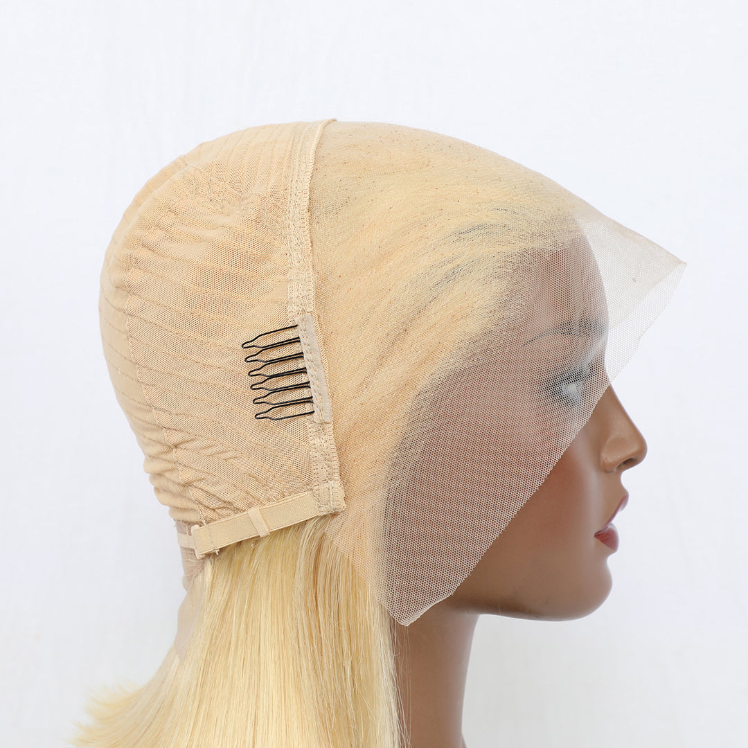 Princess Blond 613 Straight Bob Lace Wig EverGlow Human Hair