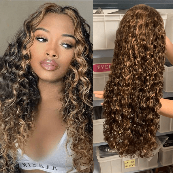 Charming Highlight Piano Color Loose/Deep/Loose Deep Wave 13X4 Lace Frontal Wig - EVERGLOW HAIR