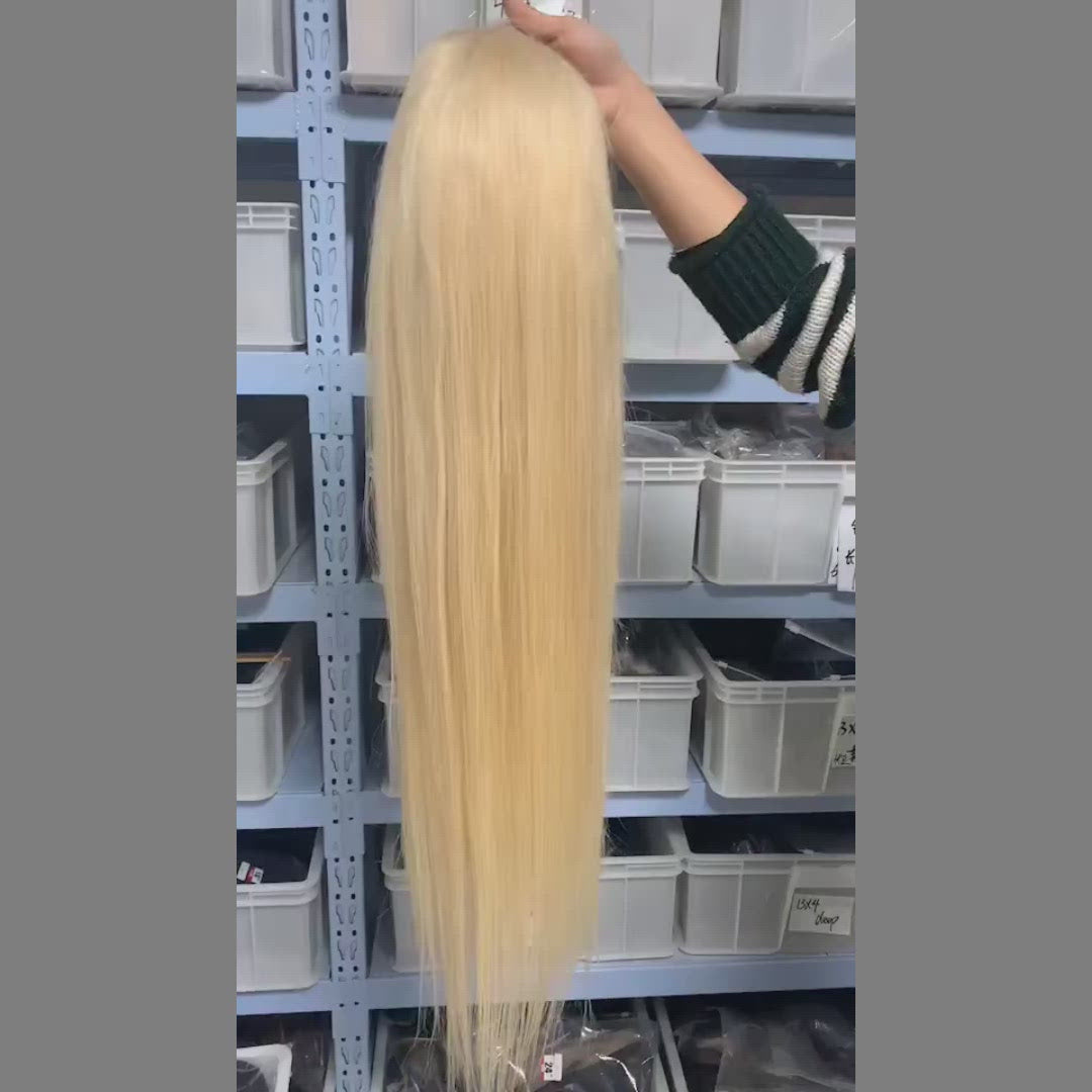 Princess Blonde 613 Colored Straight Lace Frontal Wig