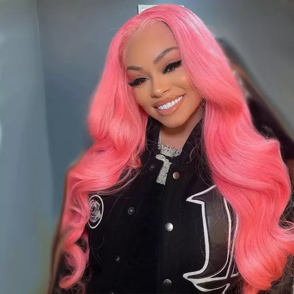 Baby Pink Color Body Wave 13x4/4x4/T-part Lace Wig - EVERGLOW HAIR
