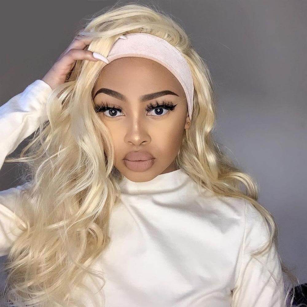 Brazilian Natural Wave Velvet Headband Wigs 613 Colored EverGlow Human Hair Wig - EVERGLOW HAIR