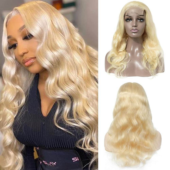Princess Blonde 613 Color Body Wave 4x4 Lace Clousure/T-part Wig - EVERGLOW HAIR