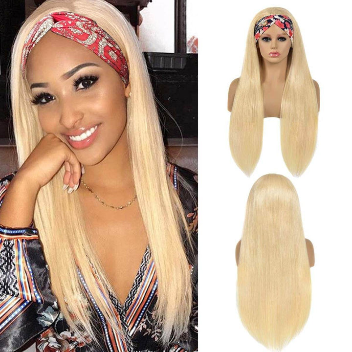 Princess Blond 613 Straight Headband Wig EverGlow Human Hair