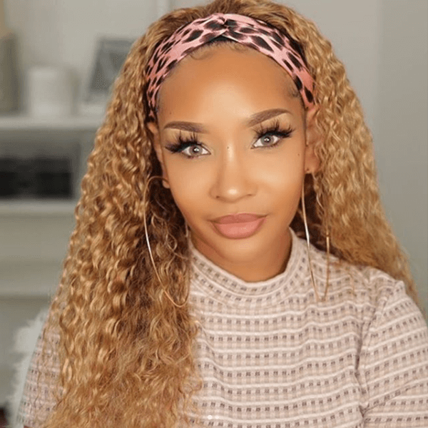 Honey Blond #27 Color Jerry Curly 13x4 Lace Frontal/4x4 Lace Closure Wig - EVERGLOW HAIR