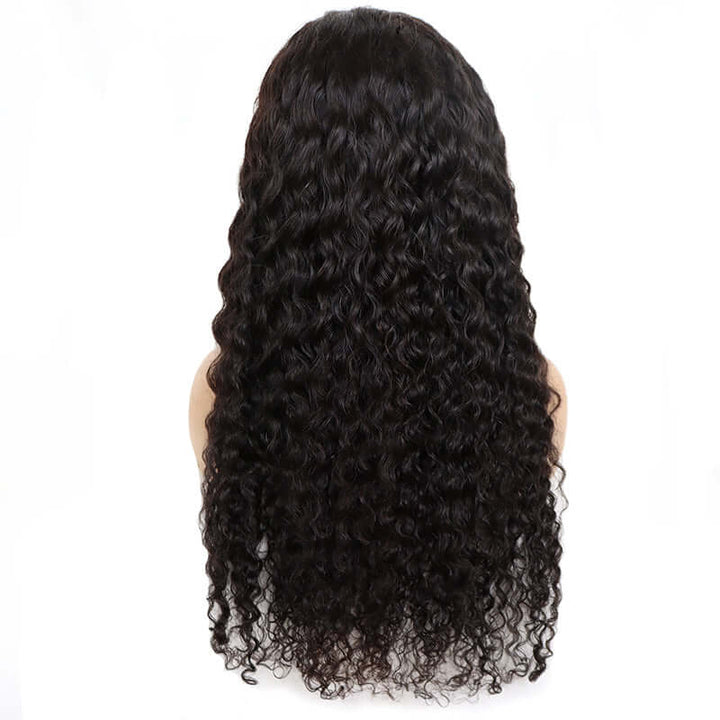 Brazilian Jerry Curly 13x6 Lace Frontal Wig Natural Black EverGlow Human Hair - EVERGLOW HAIR
