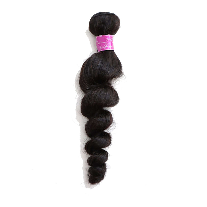 Loose Wave 4 Bundles with 4*4 Lace Closure Brazilian Unprocessed Virgin Human Hair 10A Grade