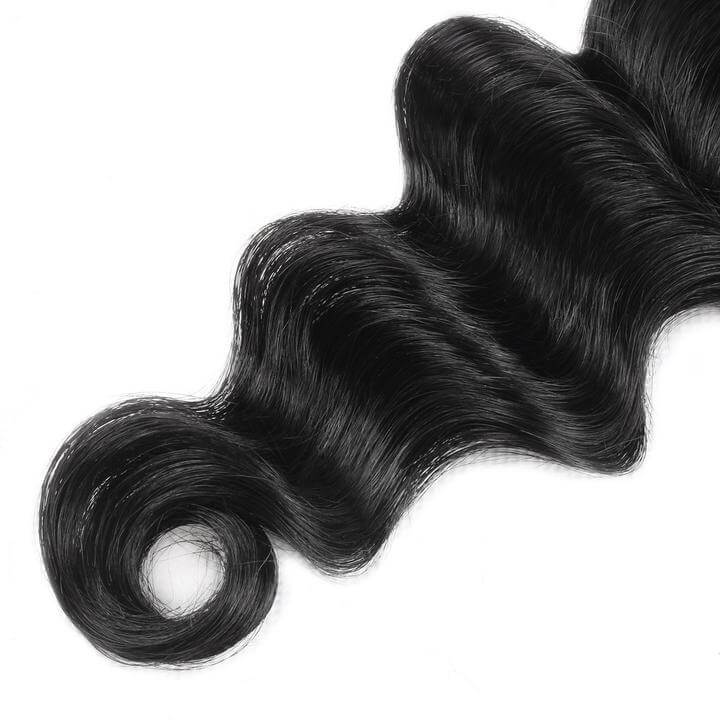 Brazilian Loose Deep Wave 3 Bundles Natural Black EverGlow Remy Human Hair Extensions - EVERGLOW HAIR