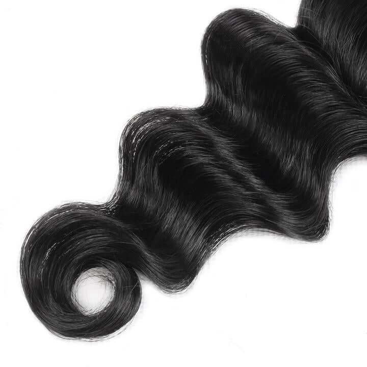 Loose Deep Wave 1 Bundles Natural Black EverGlow Remy Human Hair Extensions - EVERGLOW HAIR