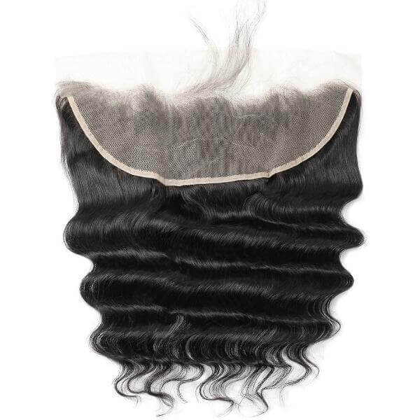 Brazilian Deep Wave 3 Bundles with 13*4 Lace Frontal Natural Black EverGlow Hair - EVERGLOW HAIR