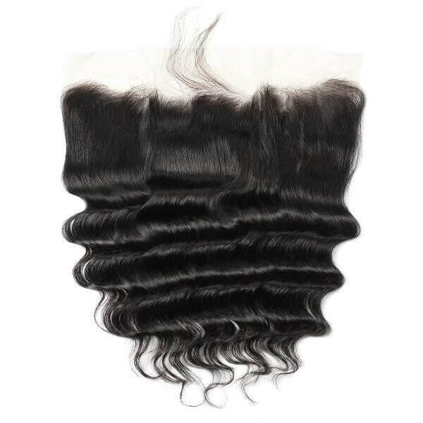 Brazilian Deep Wave 3 Bundles with 13*4 Lace Frontal Natural Black EverGlow Hair - EVERGLOW HAIR