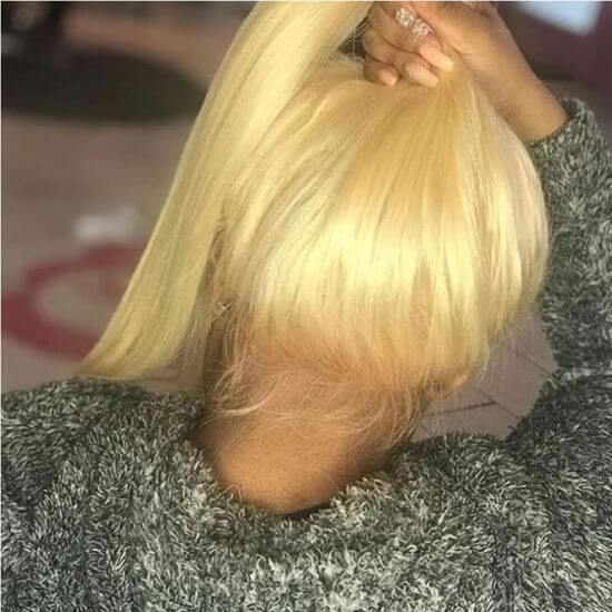360 Lace 613 Blond Wig Straight Brazilian EverGlow Human Hair