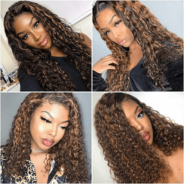 Charming Highlight Piano Color Loose/Deep/Loose Deep Wave 13X4 Lace Front Wig - EVERGLOW HAIR