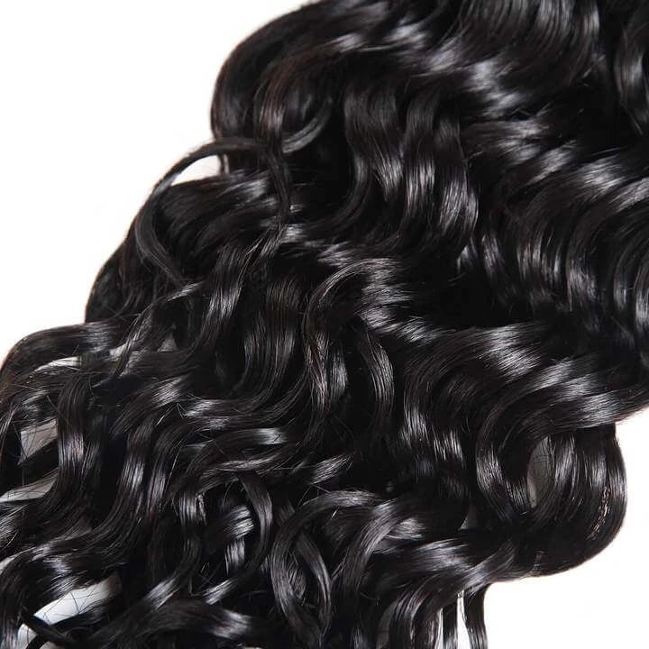 Water Wave 4 Bundles with 13*4 Lace Frontal Brazilian Unprocessed Virgin Human Hair 10A Grade