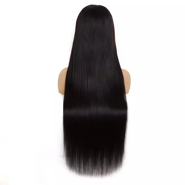 Brazilian Silky Straight 13x4 Lace Frontal/T-part Wig Natural Black - EVERGLOW HAIR
