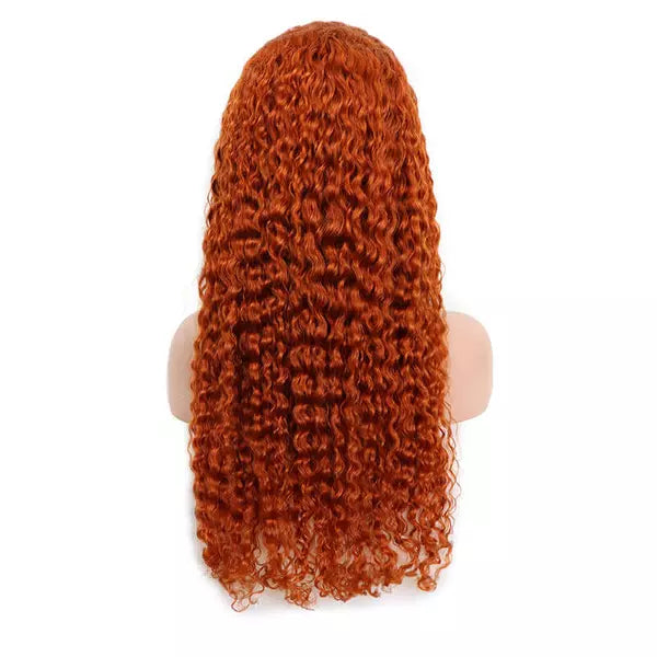 Fashion Orange Color Jerry Curly 13x4 Lace Frontal/4x4 Lace Closure Wig - EVERGLOW HAIR
