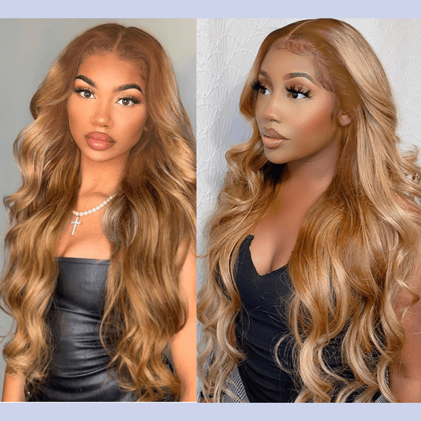 Honey Blonde Color 13X4 Lace Front Body Wave Wig EverGlow Human Hair - EVERGLOW HAIR