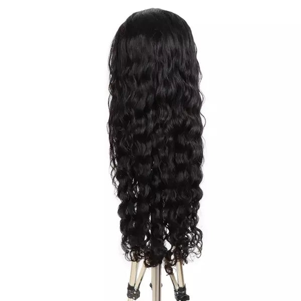 Brazilian Loose Wave High Density 13x4 Lace Front Wig Natural Black EverGlow Human Hair - EVERGLOW HAIR