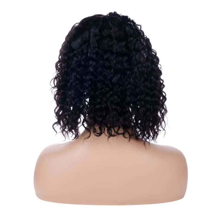 Short Deep Wave Bob Lace Wig Natural Black EverGlow Human Hair