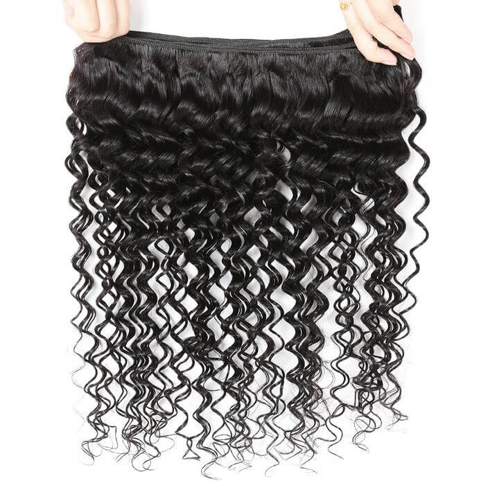 Deep Wave 1 Bundles Natural Black EverGlow Remy Human Hair Extensions - EVERGLOW HAIR