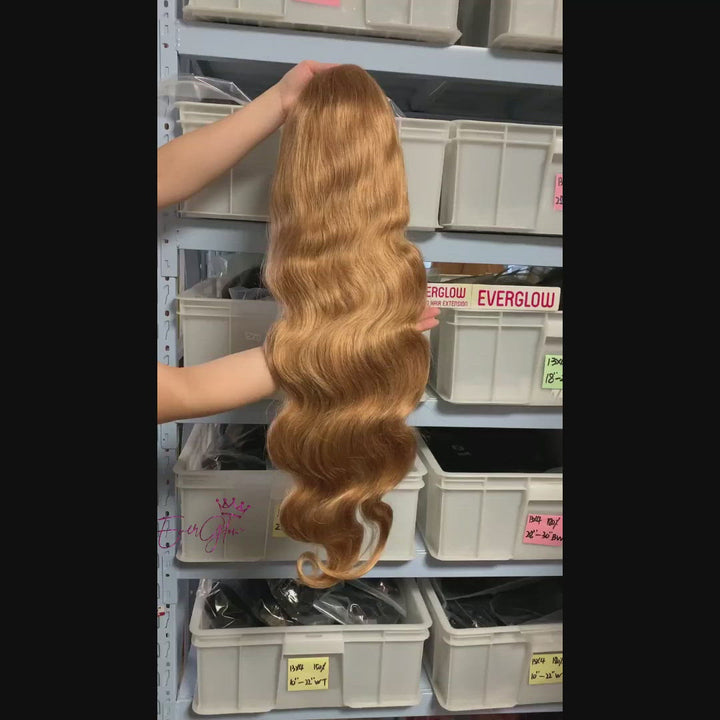 Honey Blond #27 Color Body Wave Lace Wig