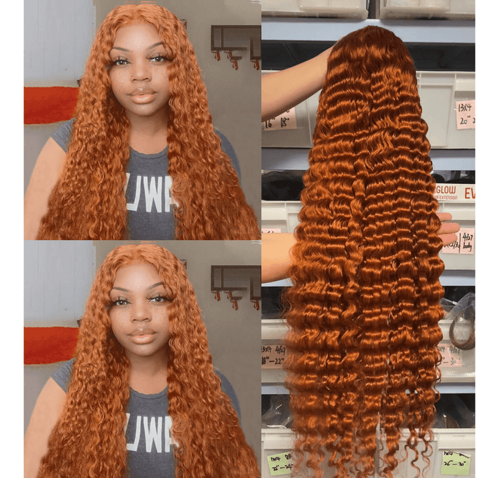 Orange Ginger Color Lace Frontal Wig - EVERGLOW HAIR