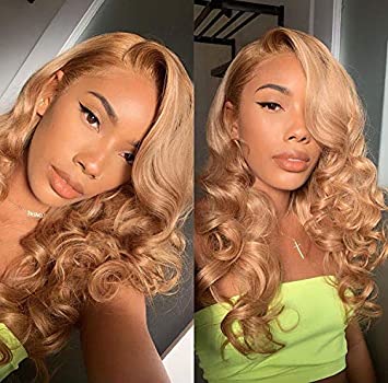 Honey Blonde Color 13X4 Lace Front Straight/Body Wave Wig EverGlow Human Hair - EVERGLOW HAIR