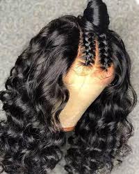 360 Lace Loose Deep Wave Wig Natural Black EverGlow Human Hair