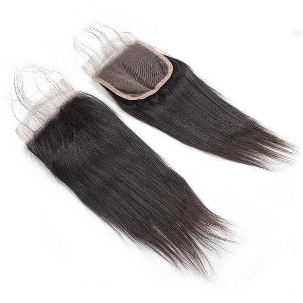 Straight 4 Bundles with 4*4 Lace Clousre Natural Black EverGLow Hair - EVERGLOW HAIR