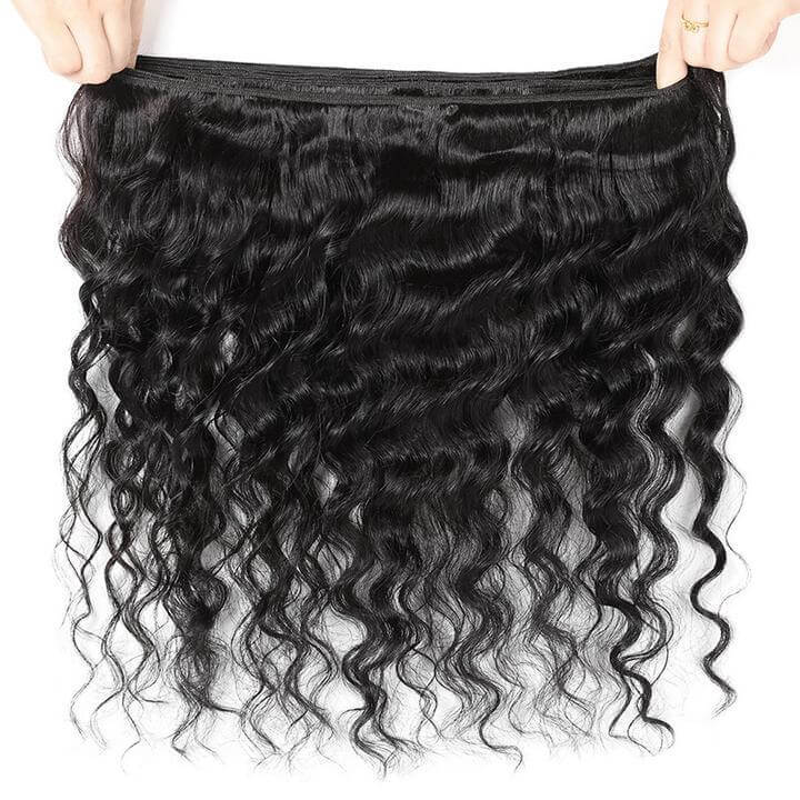 Brazilian Loose Deep Wave 3 Bundles with 4*4 Lace Closure Natural Black EverGlow Hair - EVERGLOW HAIR